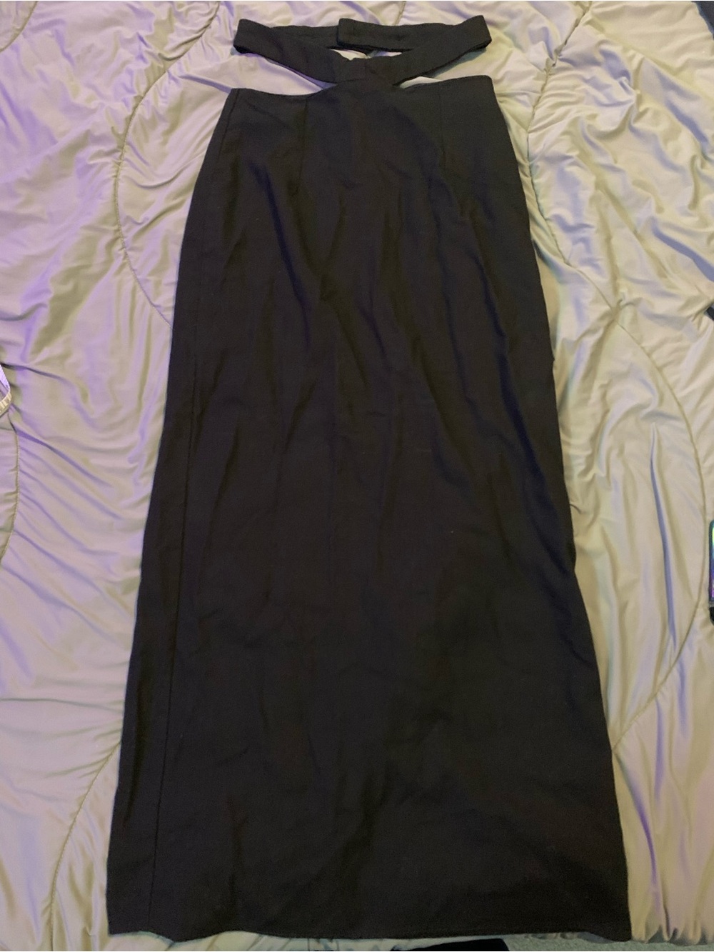 Princess Polly Black Maxi Skirt with Cutout Waist Detail